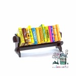 Miniaturowa półka z książkami