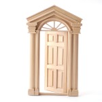 Miniaturowe drzwi z rozetą i kolumnami