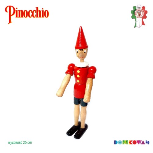 PINOKIO Z DŁUGIM NOSEM - Lalka drewniana    CP.026NL