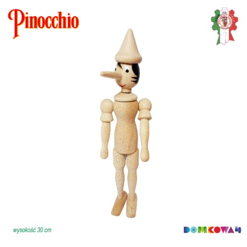 Lalka drewniana PINOKIO- SUROWA   
 CP.031GR