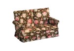 Miniaturowa sofa w kwiaty