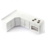 Miniaturowe meble kuchenne białe