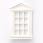Miniaturowe okno wiktoriańskie białe