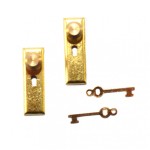 Miniaturowe okucie z klamką i kluczami