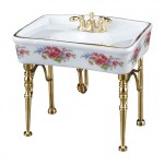 Miniaturowa umywalka porcelanowa "Różana"