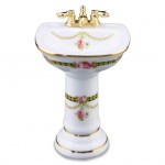 Miniaturowa umywalka porcelanowa "Różana"