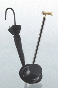 Miniaturowy kapelusz, laska i parasol   Z/CR/73805