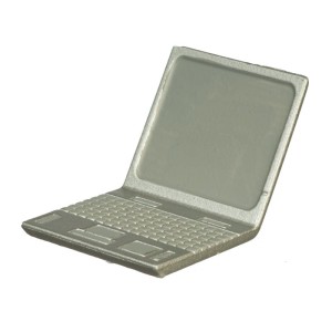 Miniaturowy laptop srebrny