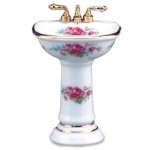 Miniaturowa umywalka porcelanowa "Różana"