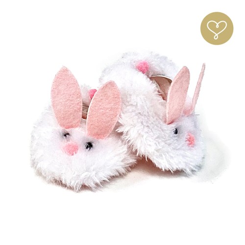 Buty "Kapcie Króliki" dla lalki Lullu Dolls 40 cm    P/LLD/020