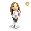 Plecaczek dla lalki Lullu Dolls 40 cm- różowy     P/LLD/023