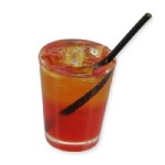 Miniaturowa szklanka z napojem