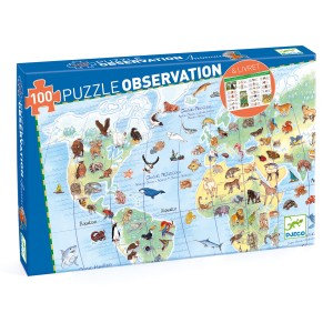 Puzzle DJECO "Świat Zwierząt" 100 elementów