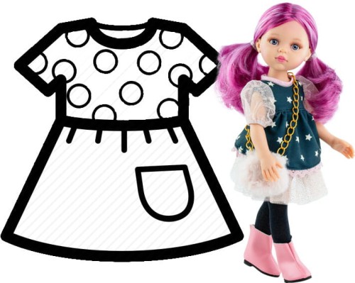 Ubranko dla lalki Paola Reina 32 cm         54529