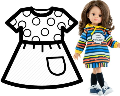 Ubranko dla lalki Paola Reina 32 cm    54488