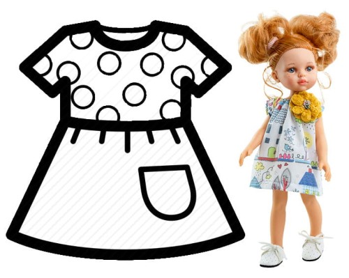 Ubranko dla lalki Paola Reina 32 cm     54460