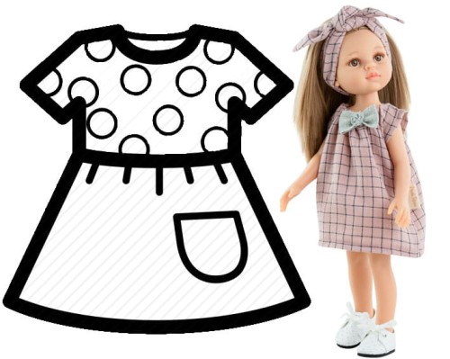 Ubranko dla lalki Paola Reina 32 cm      54491