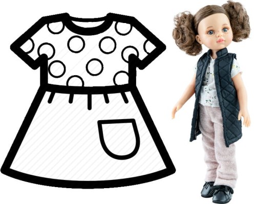 Ubranko dla lalki Paola Reina 32 cm     54465