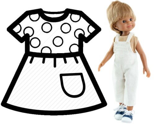 Ubranko dla lalki Paola Reina 32 cm     54493
