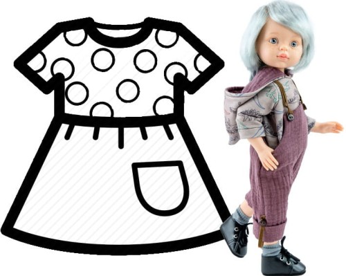 Ubranko dla lalki Paola Reina 32 cm    54855