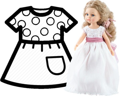Ubranko dla lalki Paola Reina 32 cm      54825