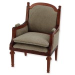 Miniaturowy fotel tapicerowany "Ludwik XVI"