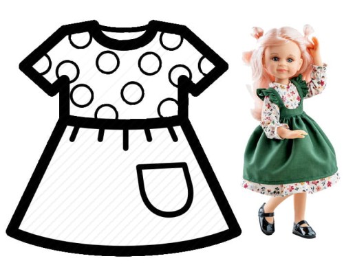 Ubranko dla lalki Paola Reina 32 cm        54853