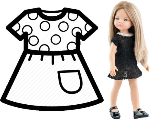 Ubranko dla lalki Paola Reina 32 cm         54481