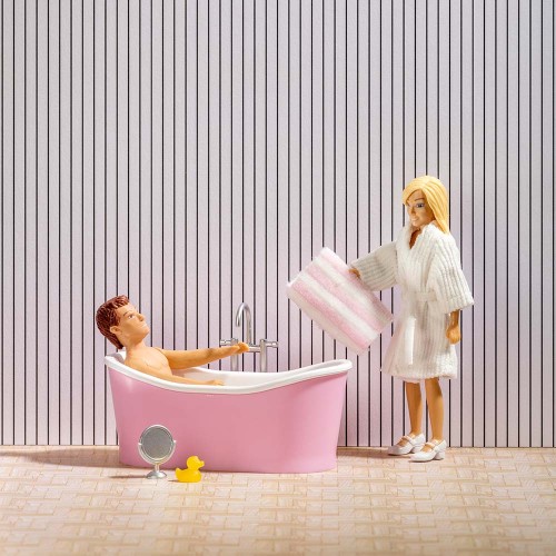 LUNDBY Zestaw łazienkowy z wanną          60-3063