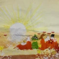 MUMINKI Poduszka dekoracyjna "Moomin Sunset"    MMCUSSUN001