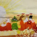 MUMINKI Poduszka dekoracyjna "Moomin Sunset"    MMCUSSUN001