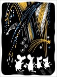 Pocztówka / Kartka okolicznościowa MUMINKI "Moomin Fireworks"