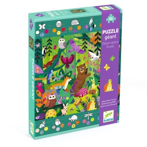 Puzzle DJECO GIGANT / Gra 2 w 1 "Las" 54 elementy