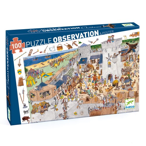 Puzzle DJECO "Oblężony Zamek" 100 elementów          DJ07503