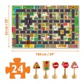 Puzzle DJECO "Ulice w Mieście" + znaki drogowe        DJ07161
