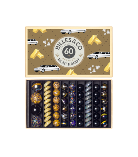 Szklane kulki BILLES & Co. "Złoto i Diamenty"        BOX-07