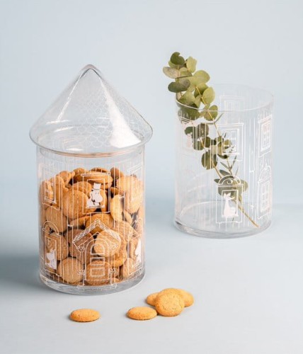 Lampion / Pojemnik szklany MUMINKI "Moominhouse" 30,5 cm