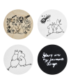 Podstawki pod kubek MUMINKI "Moomin 80"- 4 sztuki       2780-010-01