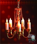 Miniaturowy żyrandol pięcioramienny