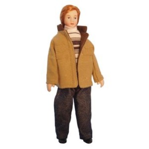 Miniaturowa lalka "Pan w kurtce"