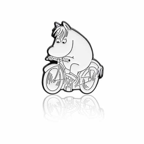 Pin MUMINKI "Panna Migotka na rowerze"