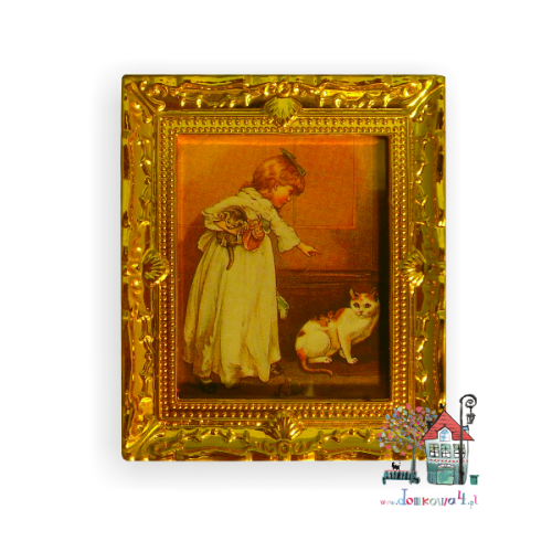 Obraz Dziewczynka z kotem  Z/SA/D1255