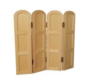 Miniaturowy parawan drewniany surowy