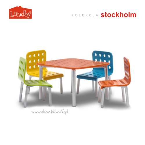 Stół i krzesła z dziurami    60-9050