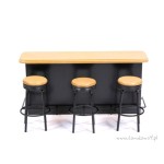 Miniaturowy bar z hokerami