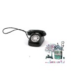 Miniaturowy telefon czarny