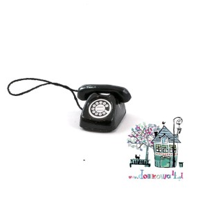 Miniaturowy telefon czarny
