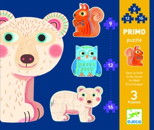 Puzzle DJECO "W Lesie" 9,12 i 16 elementów