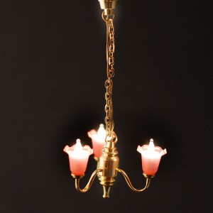 Miniaturowy żyrandol trójramienny LED