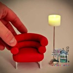 Miniaturowa lampa podłogowa "Rossi"